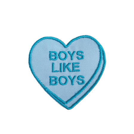 Gay Pride Boys Like Boys Candy Heart Iron On Patch | Etsy