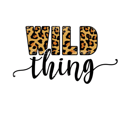 Wild Thing Text With Leopard Texture Stock Illustration - Download Image Now - iStock
