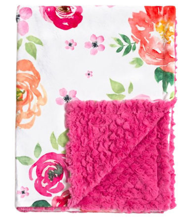 Baby Laundry® Minky Primrose Garden/Tile Blanket in Primrose | buybuy BABY