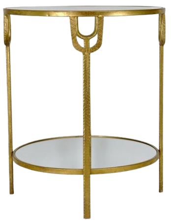 gold side table art deco