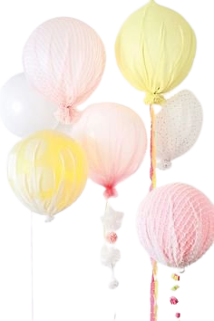Pink and Yellow Balloons
