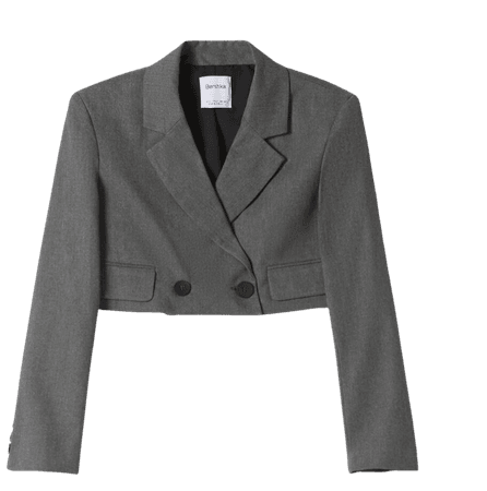 Cropped tailored blazer - Blazers - Woman | Bershka