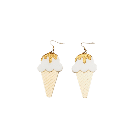 Ice Cream Cone Earrings Summer Earrings Festival Earrings | Etsy