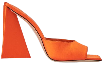 The Attico Shoes | The Attico - Orange satin "Devon" mule