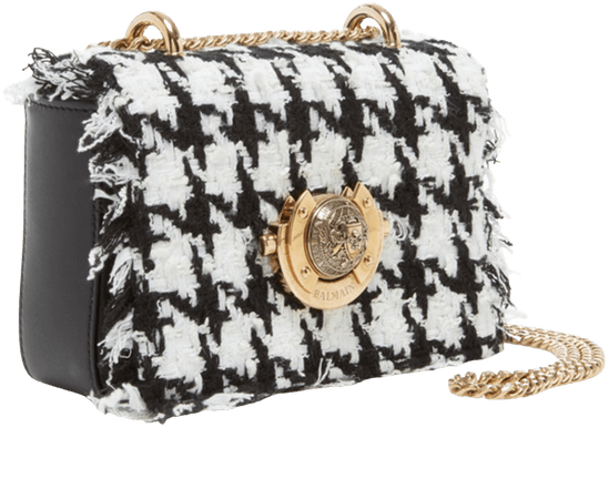 Tweed Pieds De Poule Baby Ring Box Bag by Balmain | Moda Operandi