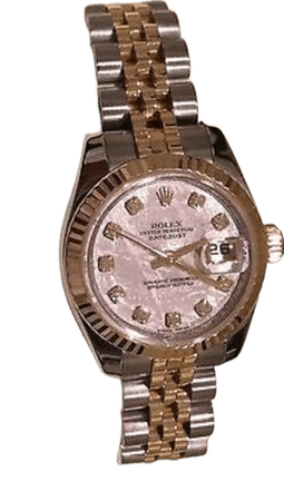 white gold & gold pearl pink face Rolex