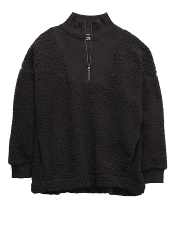 Aerie Dream Sherpa Quarter Zip Sweatshirt