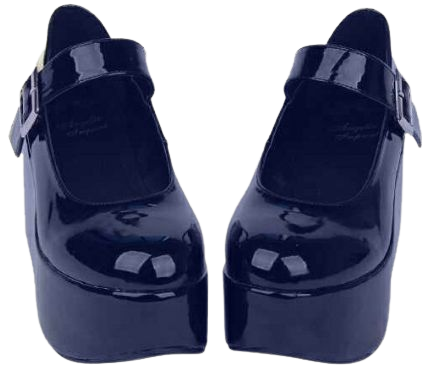 navy blue heels pump