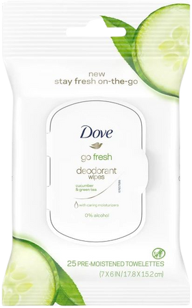 Dove Cool Essentials Deodorant Wipes - 25ct : Target