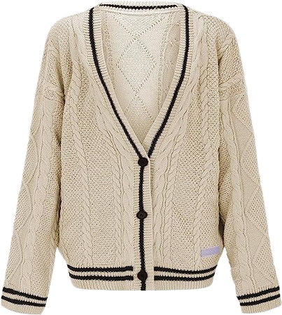 ELLENWELL Womens Casual Cardigan Sweaters Stars Long Sleeve Button-Down Knit Cardigans Outerwear at Amazon Women’s Clothing store
