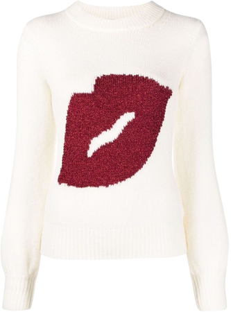 Kate Spade lips-print long-sleeved Sweater - Farfetch
