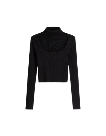 Sweater with a fabric choker necklace design - Sweaters and cardigans - Women | Bershka