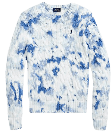 Tie-Dye Cable-Knit Cotton Sweater