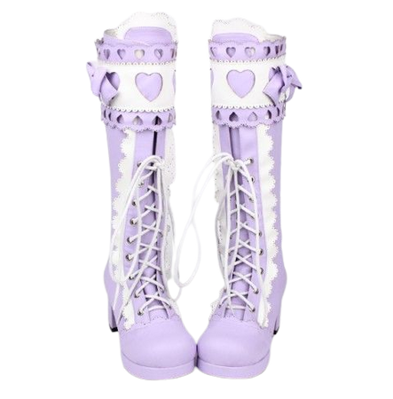 purple lolita boots
