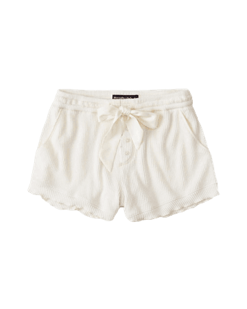 Womens Cozy Ribbed Shorts | Womens Sleepwear & Bralettes | Abercrombie.com