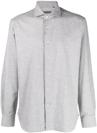 Corneliani plain button-down shirt - FARFETCH