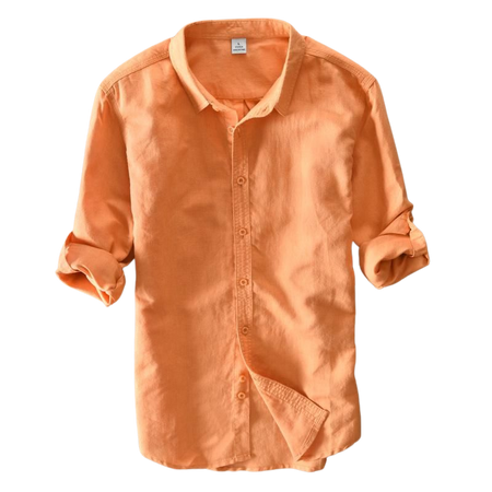 mens orange linen tshirt - Google Search