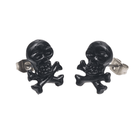 2019 Vintage Retro Skull Earring Glossy Skull Stainless Steel Stud Earrings Men And Women Punk Rock Ear Jewelry Fashion Creative Earrings From Banban11, $0.46 | DHgate.Com