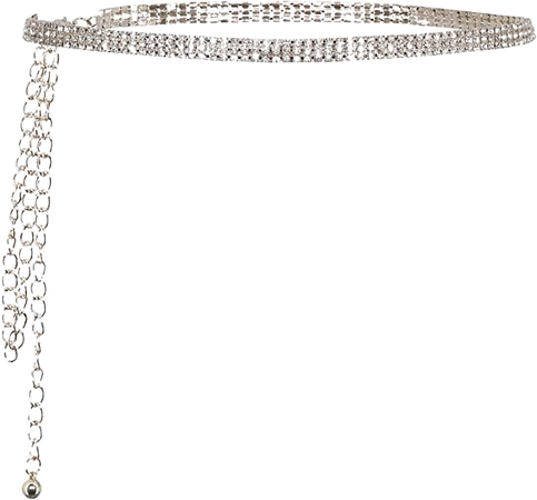 jascaela Women's Rhinestone Belt Shiny Crystal Diamond Waist Belt Glitter Metal Chain Belt for Jeans Dress at Amazon Women’s Clothing store