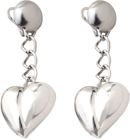 Shop Carolina Herrera heart clip-on drop earrings with Express Delivery - FARFETCH