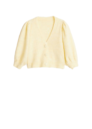 Knit short cardigan - Women | Mango USA yellow