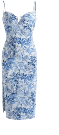 CIDER blue & white dress