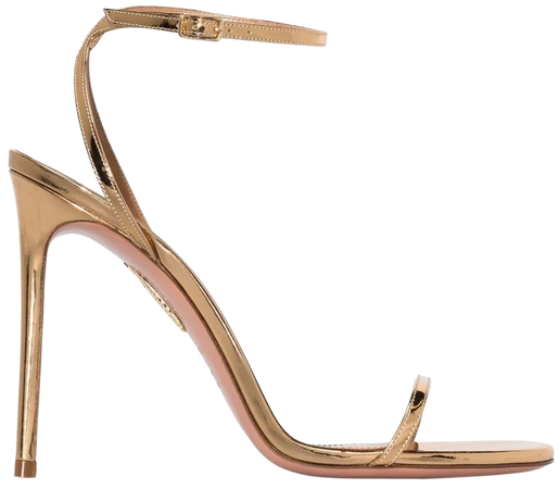 Aquazzura Olie 105mm Metallic Sandals - Farfetch