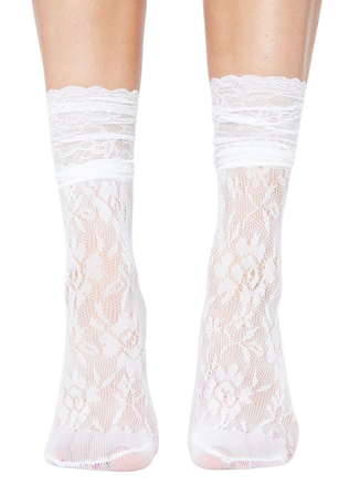 white lace stockings