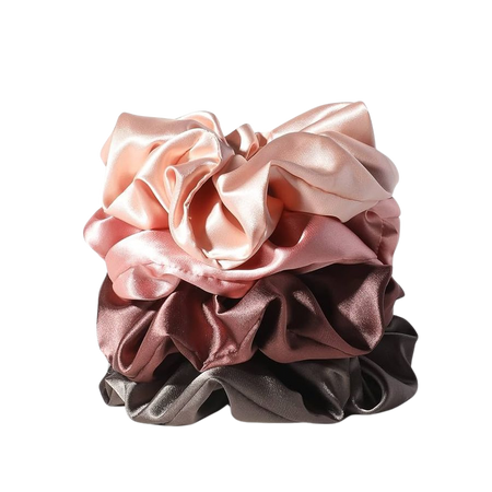 Amazon.com : Artilady Big Silk Hair Scrunchies - 4 Pack Pink Satin Scrunchies for Women Soft Slip Slk Hair Ties No Damage Ponytail Holders for Thick Curly Hair Accessories Girls Mom Birthday Christmas Gifts : Beauty & Personal Care