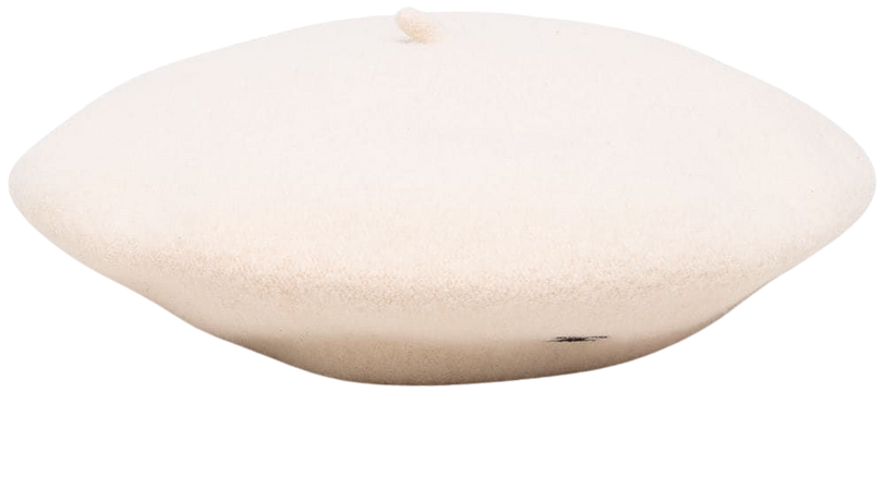 chanel apricot logo beret