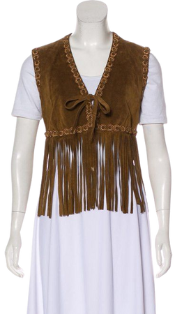Moschino Vintage Suede Vest - Clothing - MOS33993 | The RealReal