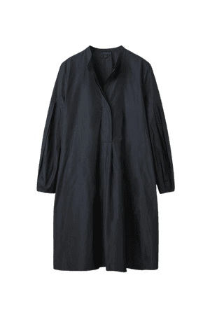 PLEATED SHIRT DRESS - navy - Dresses - COS IE