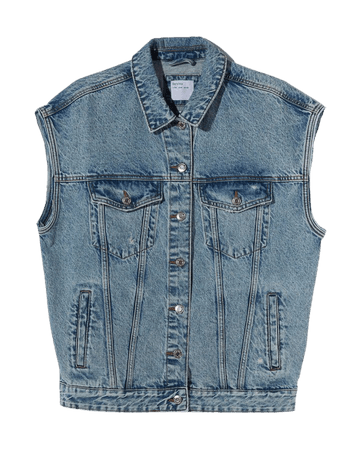 Oversize denim vest - Outerwear - Woman | Bershka