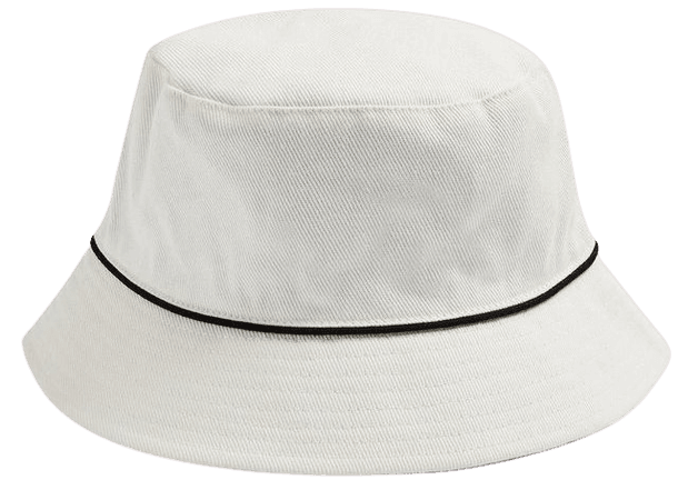 Piped Bucket Hat In White | Topshop