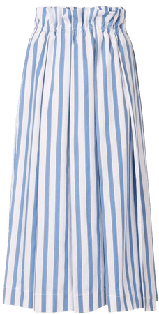 Striped Print Midi Skirt