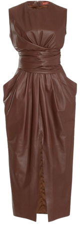 Altuzarra, Tippi Gathered Leather Dress