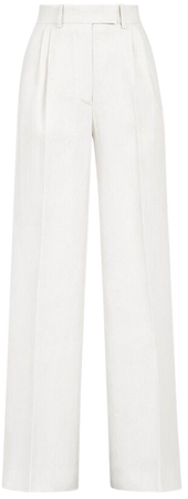 White linen trousers - TROUSERS | Fendi