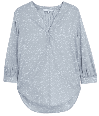 Buy Blue Spot Light Cotton Overhead Blouse from the Next UK online shop