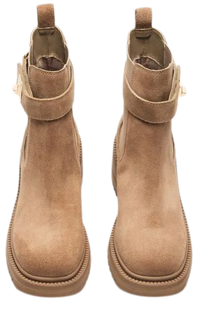 GATES Taupe Suede Lug Sole Chelsea Bootie | Women's Booties – Steve Madden