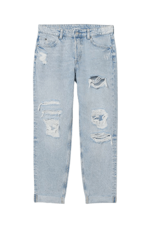 Boyfriend Low Regular Jeans - Light denim blue - Ladies | H&M US