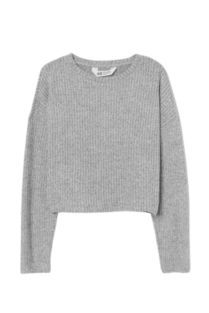Boxy Sweater - Gray melange - Kids | H&M US