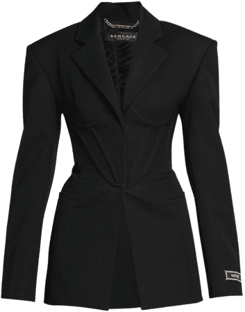 Shop Versace Informal Virgin Wool Jacket | Saks Fifth Avenue