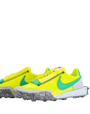 Nike Waffle Racer Crater sneakers in yellow strike | ASOS