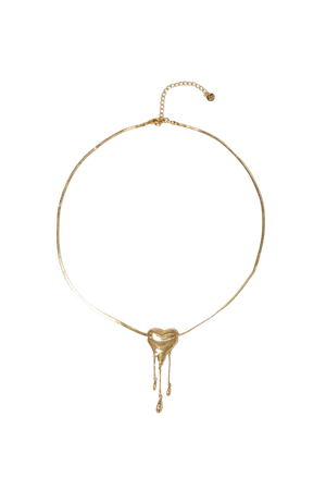 Venom's Golden Drip Heart Necklace | En Route Jewelry