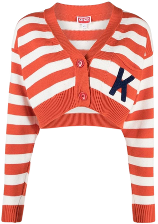Kenzo Striped Cropped Cardigan - Farfetch