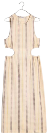 Cutout Midi Dress in Stripe
