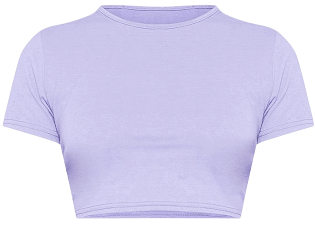 Violet Crop T Shirt | Tops | PrettyLittleThing USA