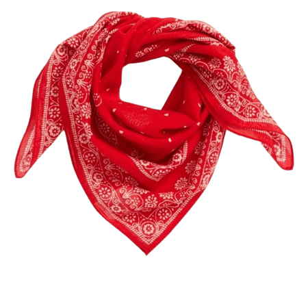 red bandana scarf