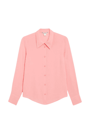 Classic button up shirt - Pink - Shirts & Blouses - Monki WW