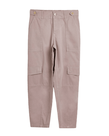 Purple utility tapered trousers | River Island